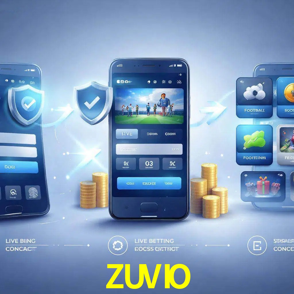 Pasos de acceso a la app ZUVIO en pantalla de teléfono móvil